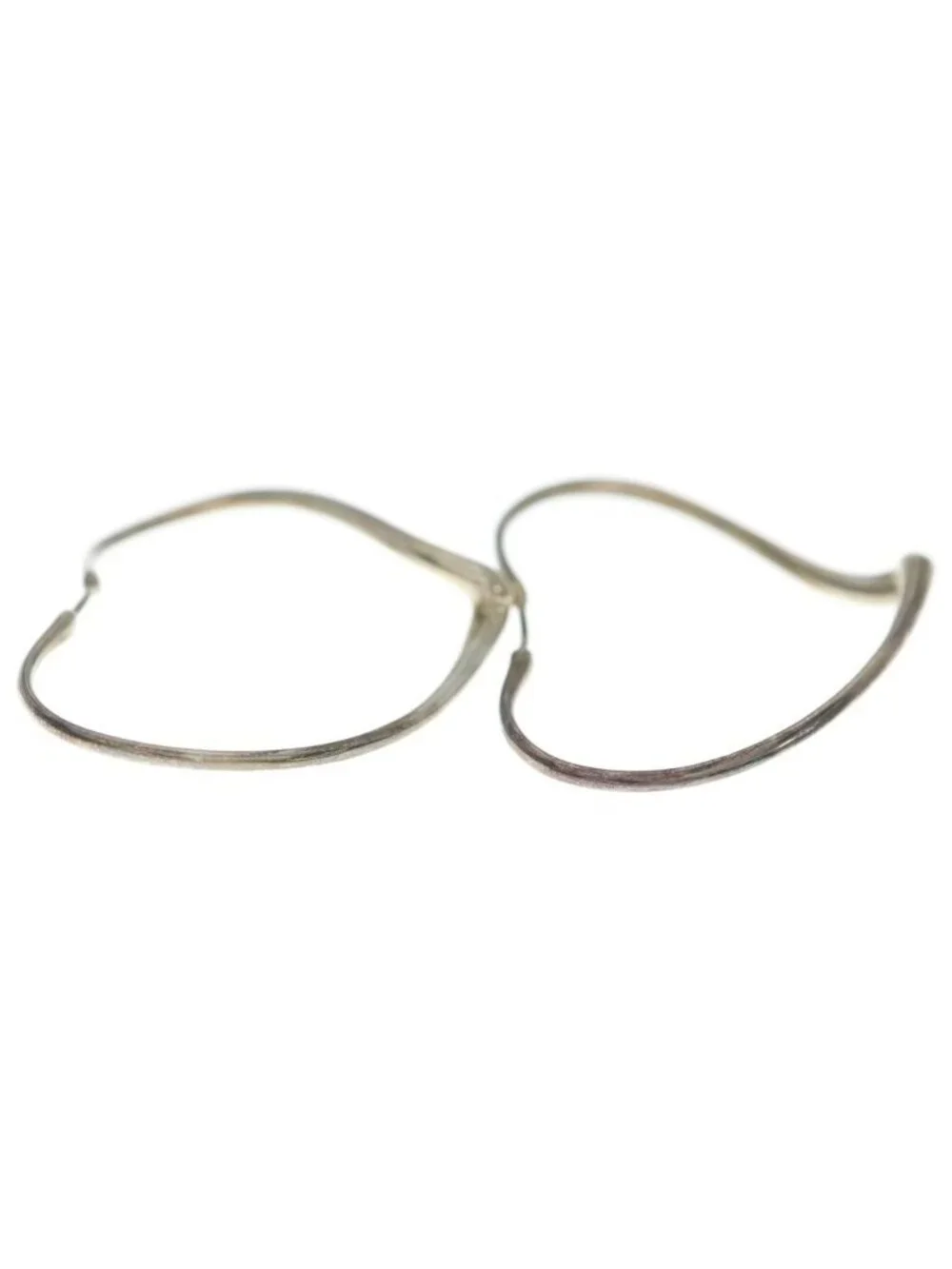 Tiffany & Co Elsa Peretti Open Heart Large Hoop Earrings Silver